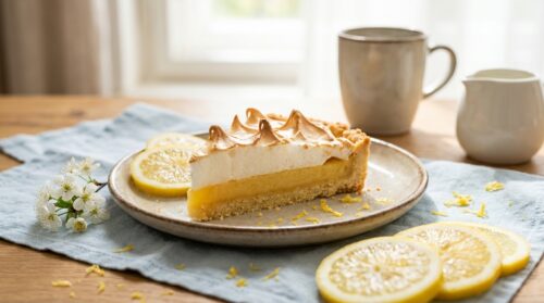 Jarní citronový koláč s křupavou pusinkou, co vám probudí chuťové buňky