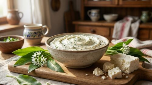 Tenhle tah s brynzou a medvědím česnekem: pomazánka je jemná i bez másla